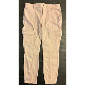 White House Black Market Skinny Cargo Pants- Baby Pink - Sz 4
